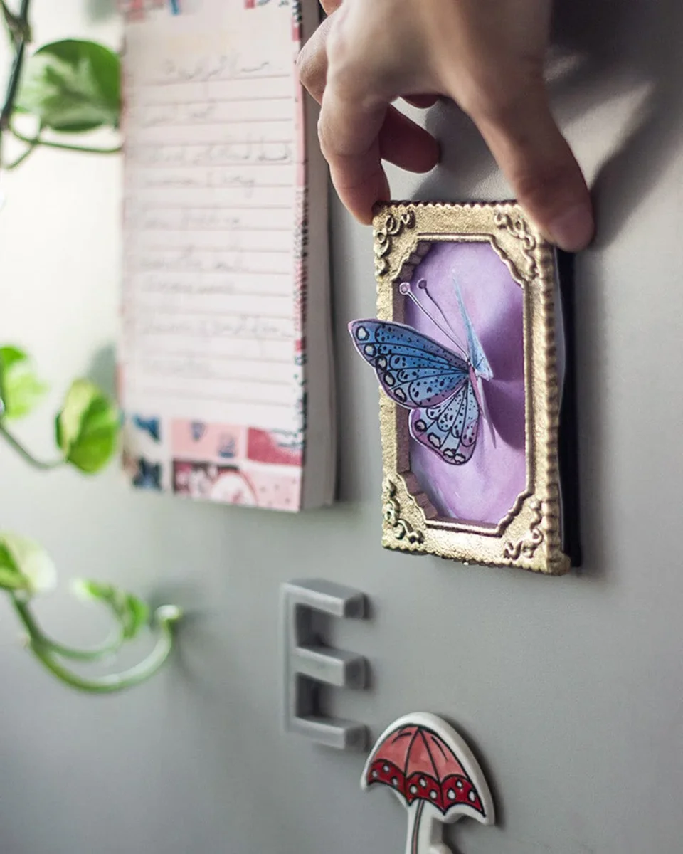 Bowette Metal Fridge Magnet Photoframe 2X3 Inches - Image 3